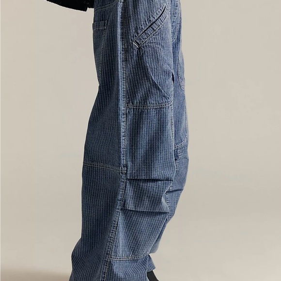 We The Free Navy Striped Parachute Jeans - Picture 6 of 7